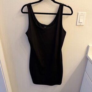 Express Body Contour Black Sleeveless Bodycon Dress | Size L
